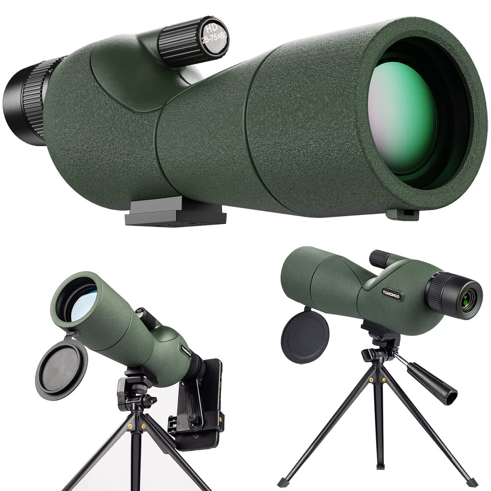 YUANZIMOO spotting scope 25x-75x view delivers clear target detail for shooting.