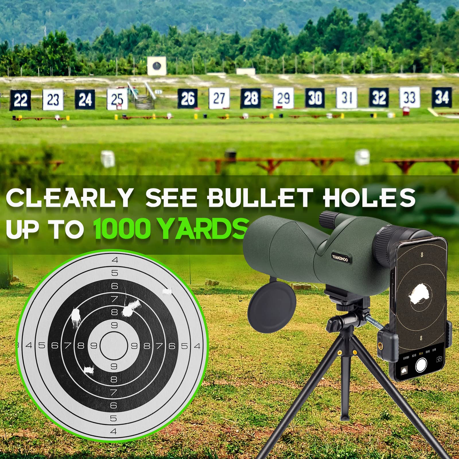 YUANZIMOO tripod carrying bag setup demonstrates portable field stability.