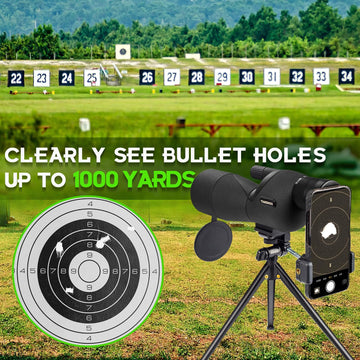 YUANZIMOO tripod and carrying bag providing stable field setup.
