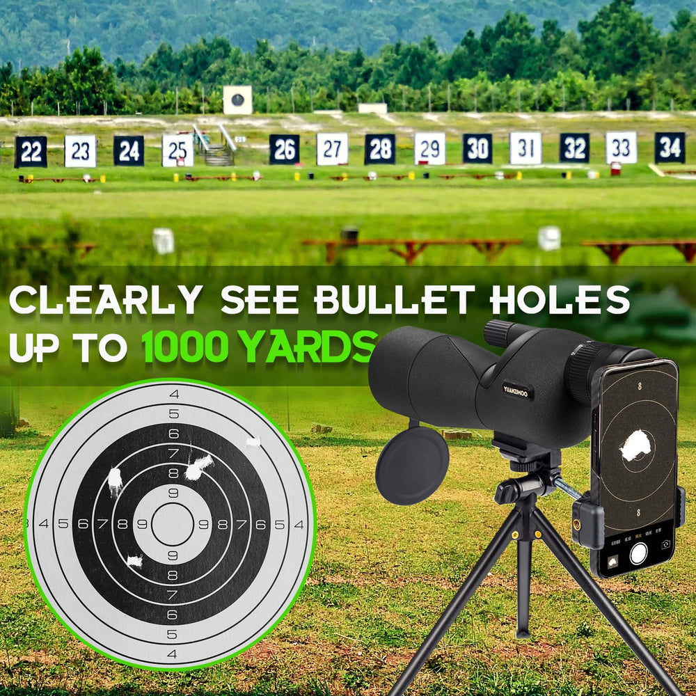 YUANZIMOO tripod and carrying bag providing stable field setup.