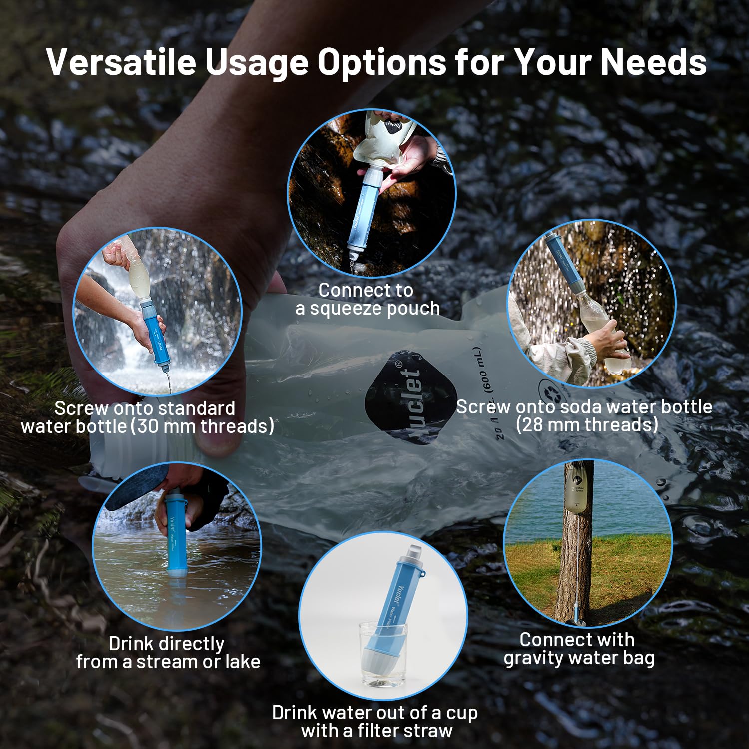 Yuclet 2-gallon capacity at a group campsite supports shared hydration.