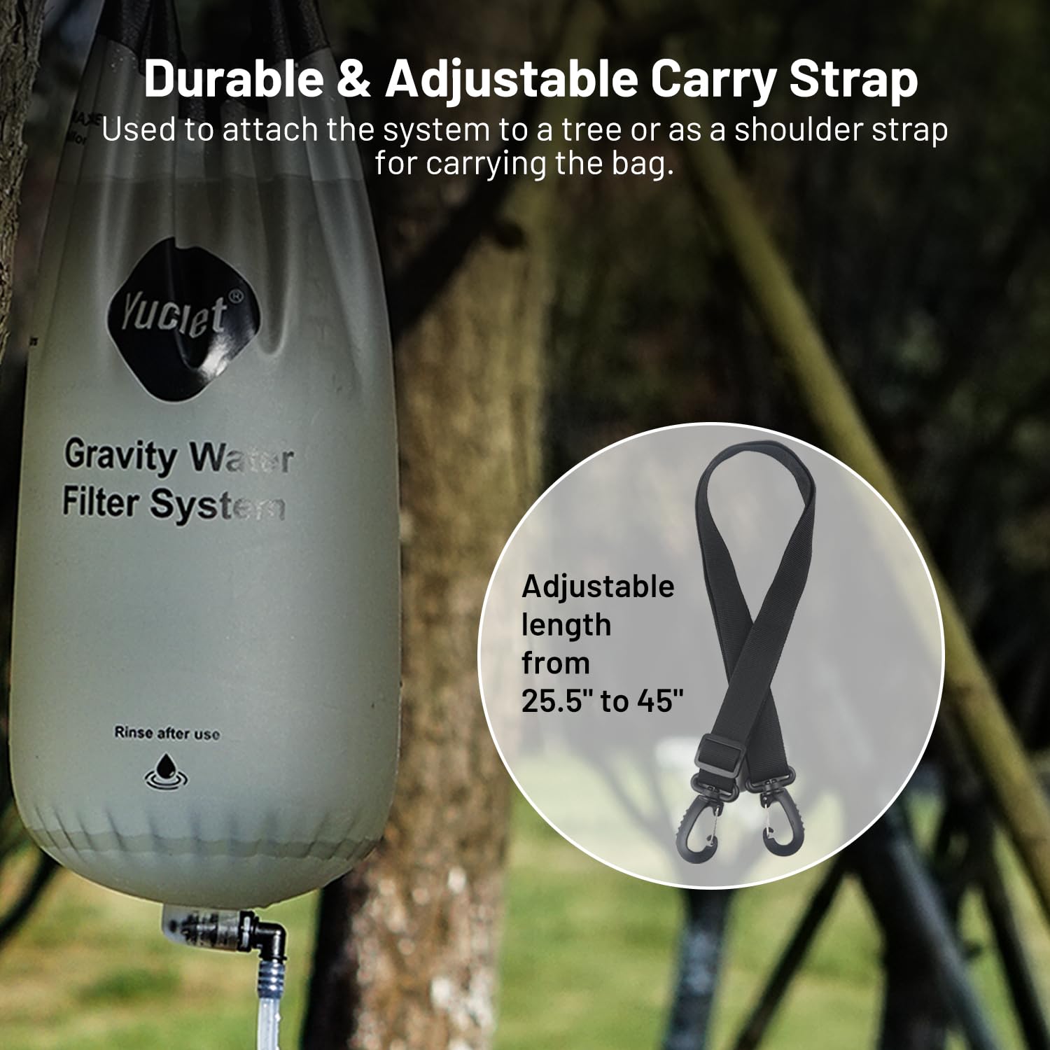Yuclet water pouch with quick connector enables bottle compatibility.