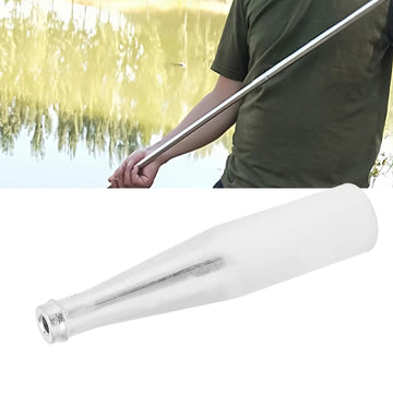 Harpoon connector mounted on a wooden rod segment
