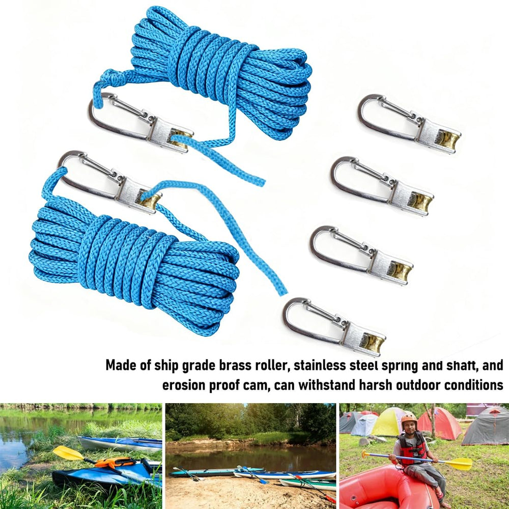 YUEHISY rope tightener stainless steel shaft resists corrosion during outdoor use.