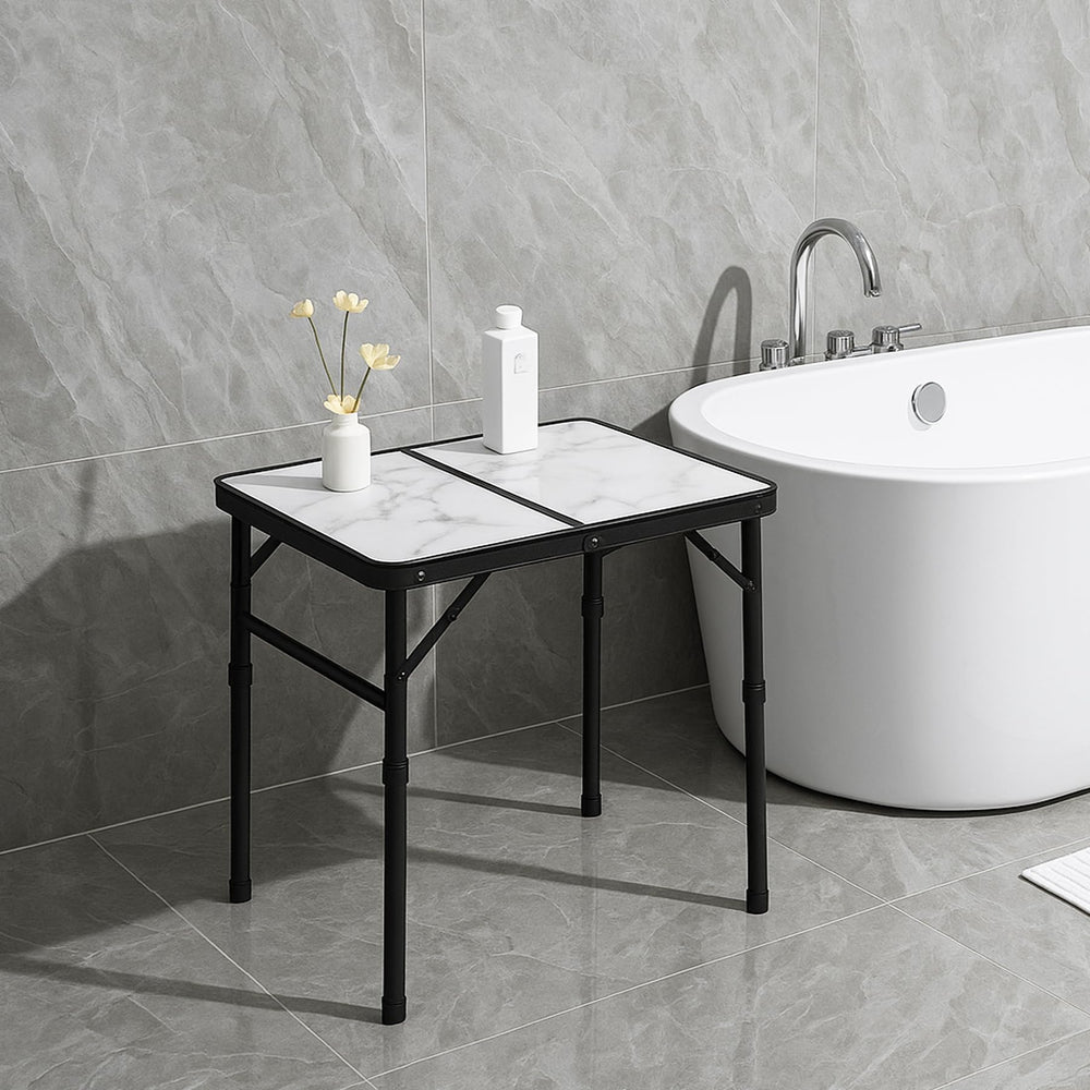 YUFIFAIRY camping table with extension legs for customizable height