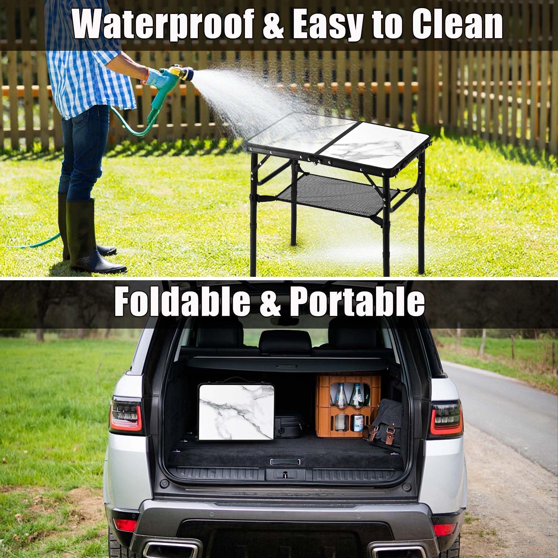 YUFIFAIRY indoor-outdoor table suited for picnic, desk, or bedside