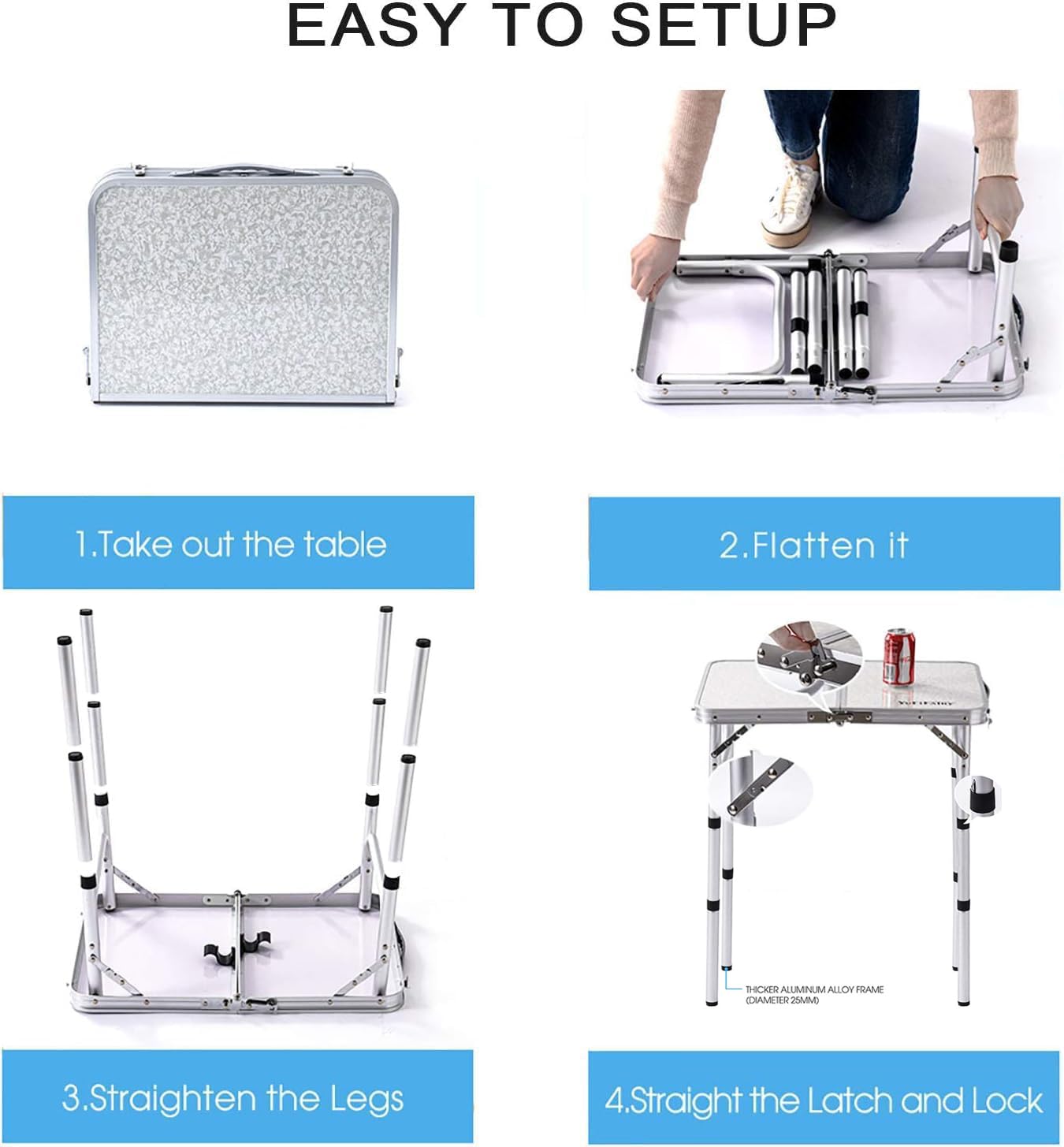YUFIFAIRY folding table small laptop-use setup for portable work.