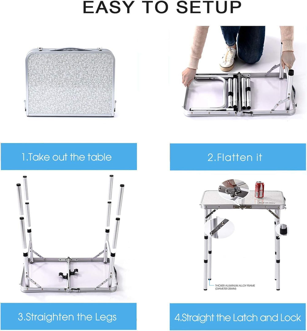 YUFIFAIRY folding table small laptop-use setup for portable work.