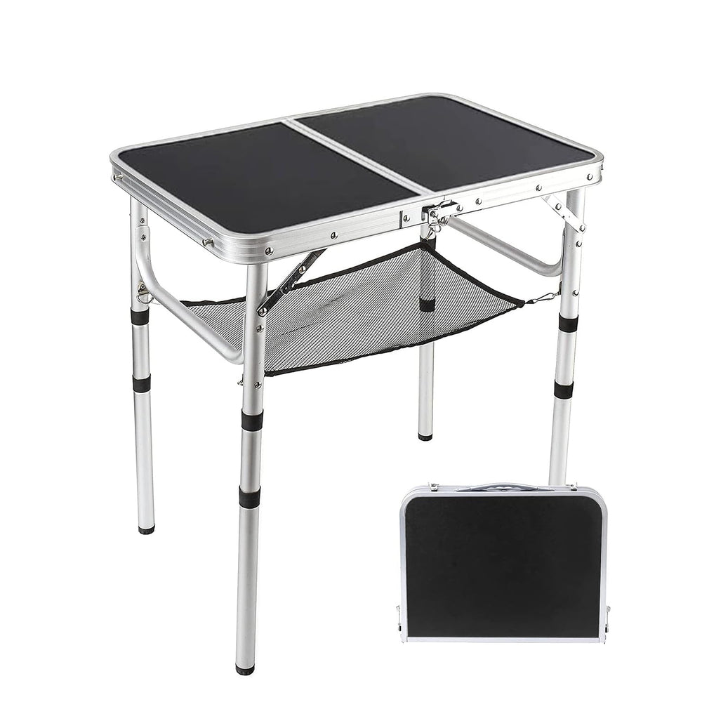 YUFIFAIRY small folding table open-top showing compact camping workspace