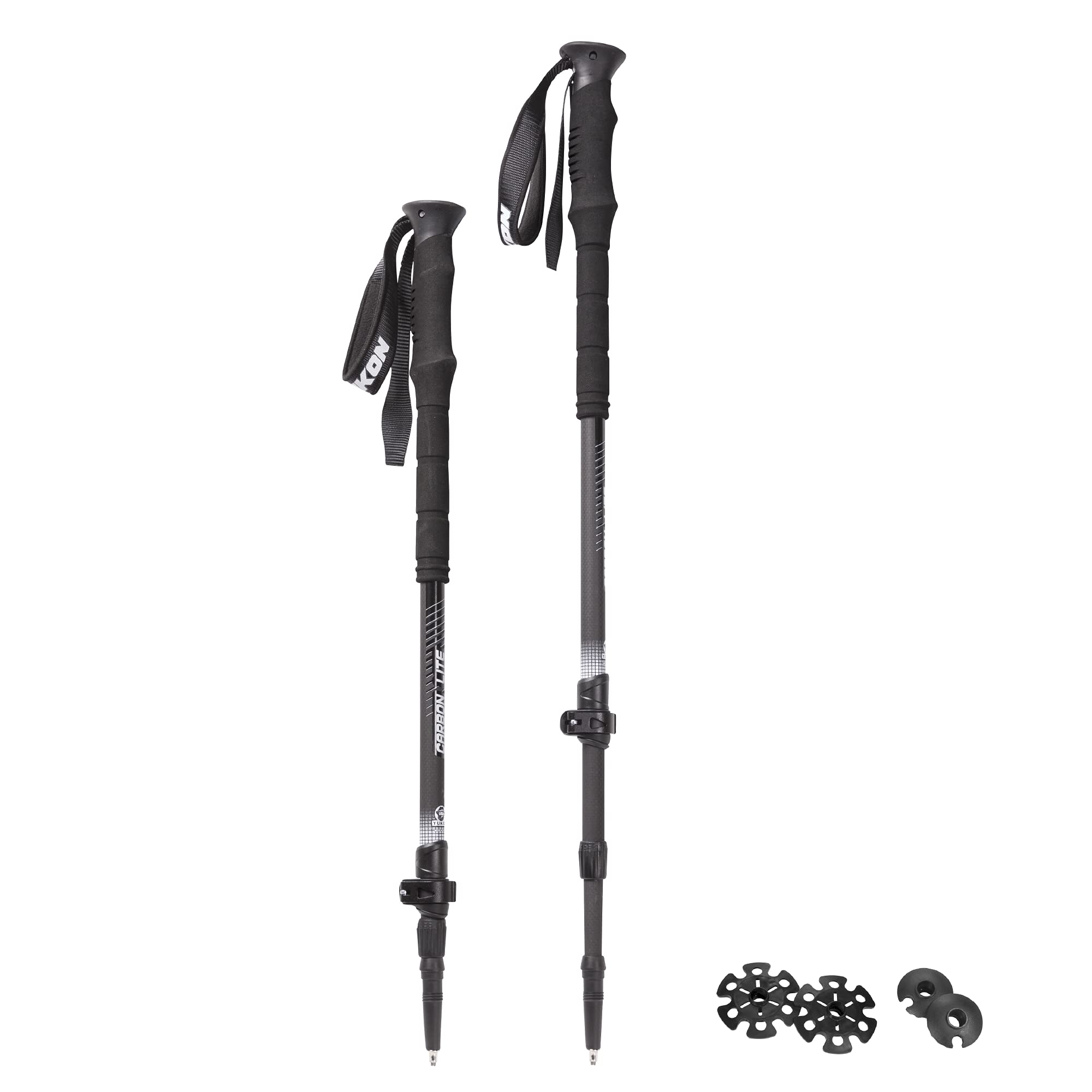 Yukon Charlie's Carbon Lite trekking poles highlight lightweight strength for easy hiking