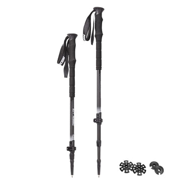 Yukon Charlie's Carbon Lite trekking poles highlight lightweight strength for easy hiking