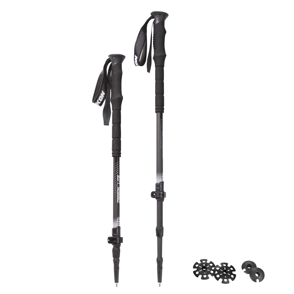Yukon Charlie's Carbon Lite trekking poles highlight lightweight strength for easy hiking