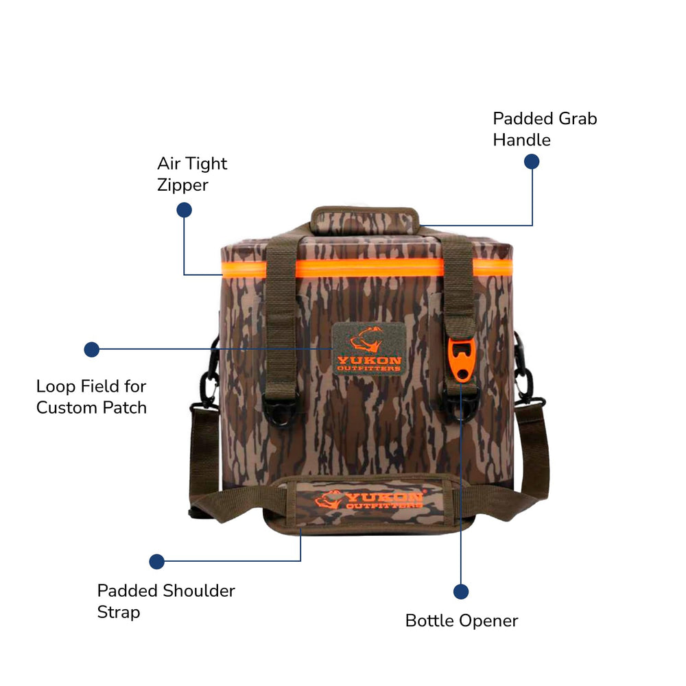 Yukon Outfitters 30-Can Tech Cooler shoulder strap provides hands-free transport.