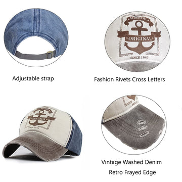 YULOONG anchor-pattern detail enhances nautical look while shading your eyes.