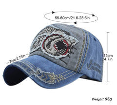 YULOONG frayed-edge denim cap highlighting retro styling and casual comfort.