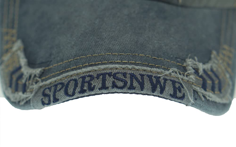YULOONG long-visor denim cap provides shade and sun protection for outdoor use.