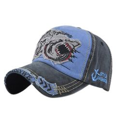 YULOONG vintage denim cap with embroidery, stylish sun hat for outdoor days
