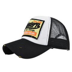 YULOONG Vintage Half Mesh Cap front view for casual sun protection outdoors