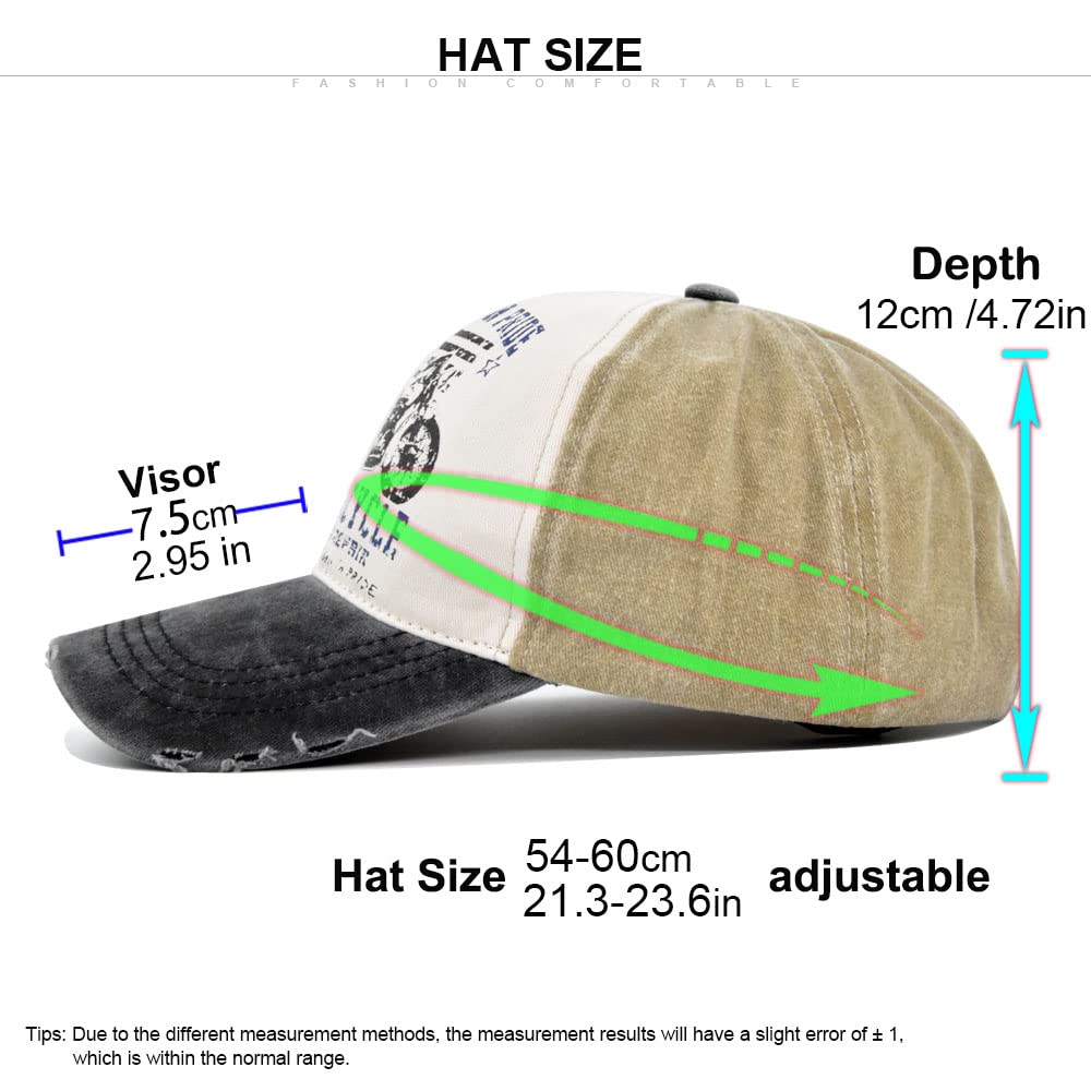 YULOONG baseball cap with motorcycle pattern adds edgy flair for outdoor activities.