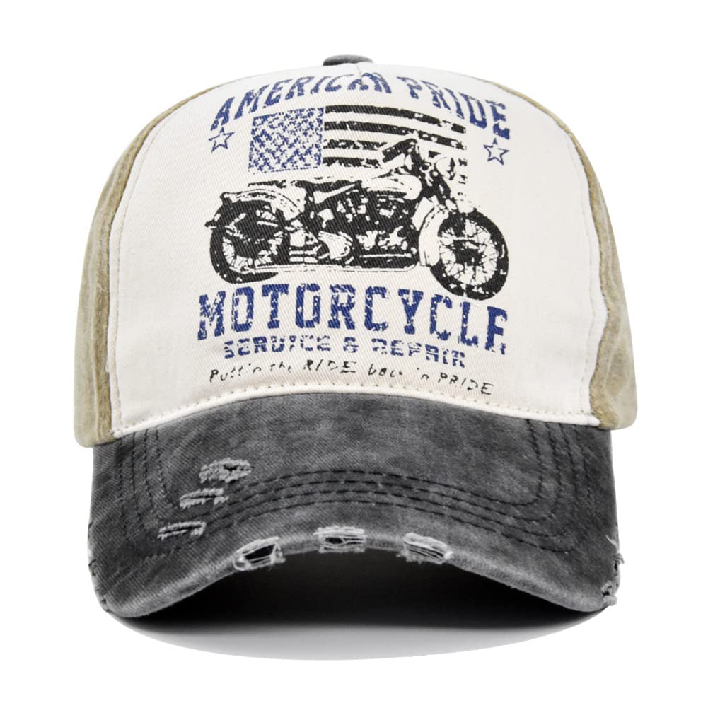 YULOONG denim trucker cap with frayed edge delivers retro vibe and comfort.