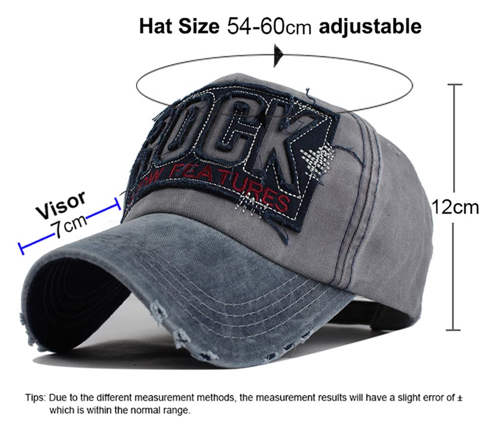 YULOONG Rock-washed denim cap offers retro charm and breathable comfort.