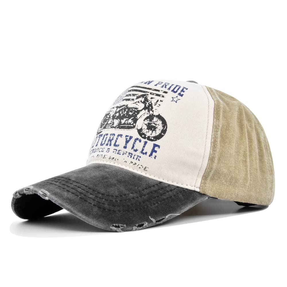 YULOONG vintage baseball cap with washed denim offers sun protection and casual style.