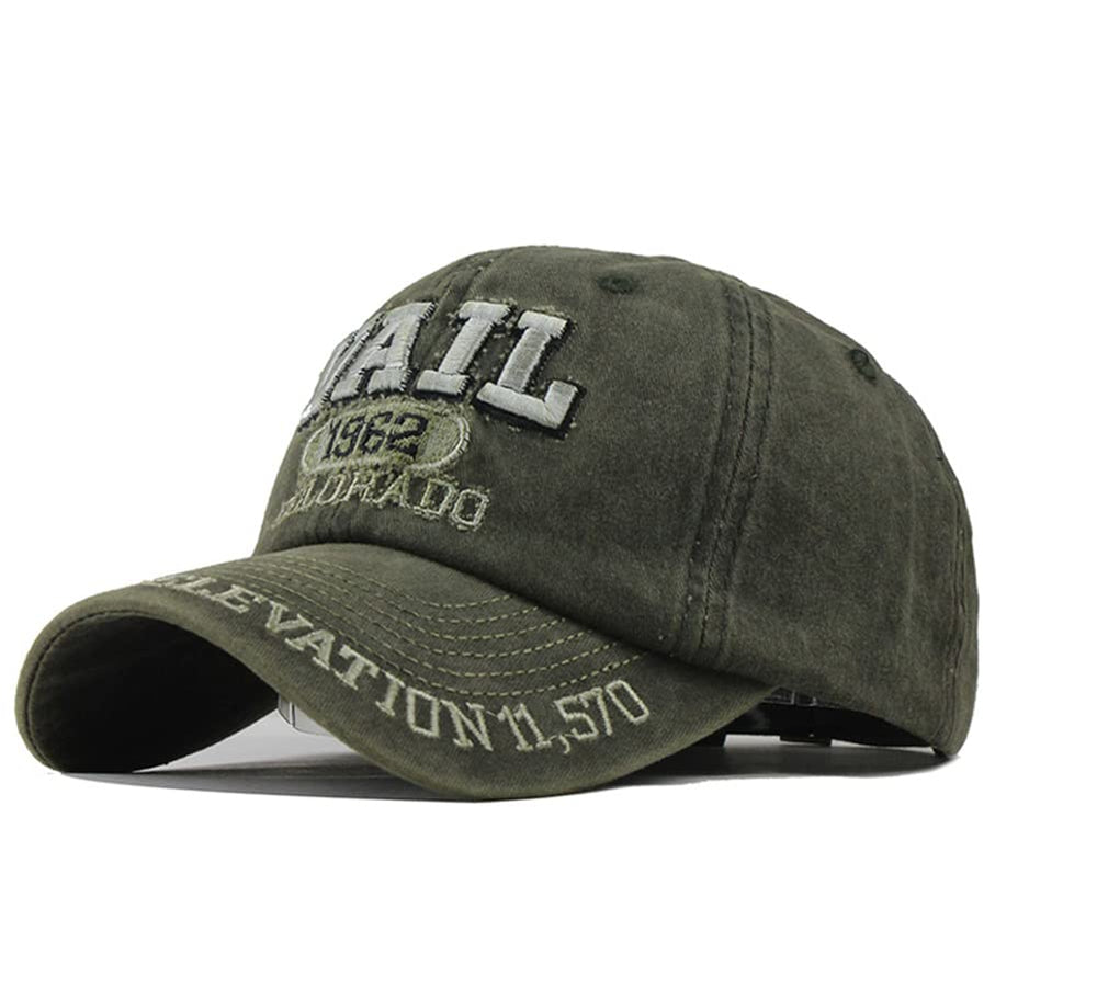 YULOONG vintage cap with embroidery for comfortable sun protection