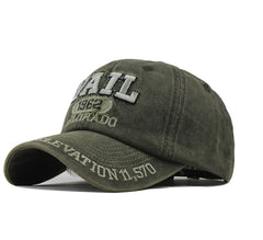 YULOONG vintage cap with embroidery for comfortable sun protection