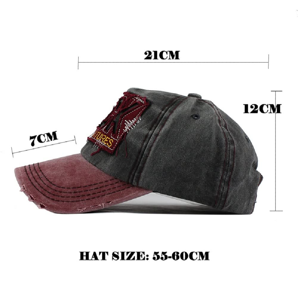 Washed denim texture of the YULOONG cap for a retro look.