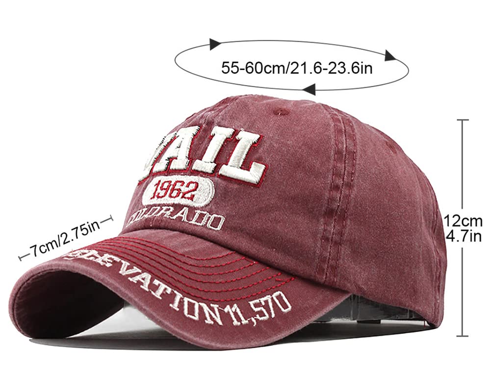 YULOONG washed denim trucker cap front view showcases retro style.