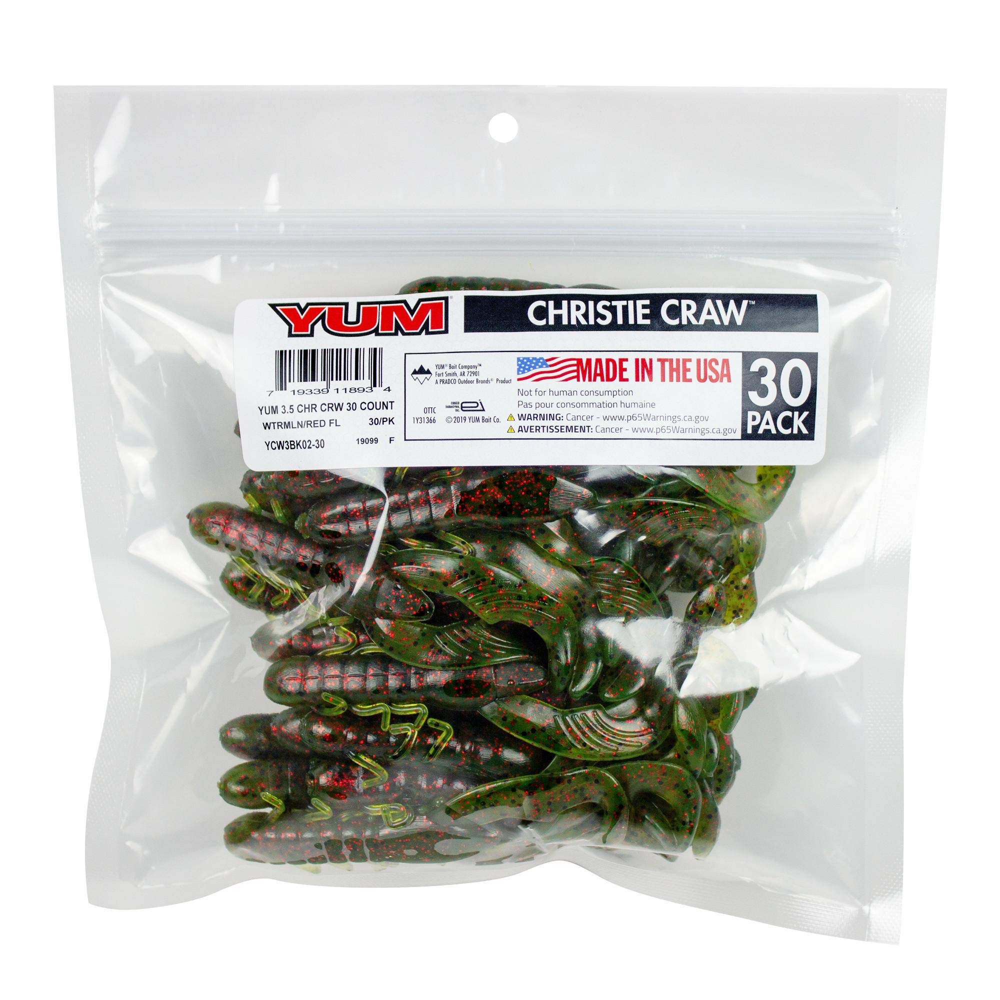Yum Lures Christie Craw hyper-action claws deliver strong thump for flipping and pitching