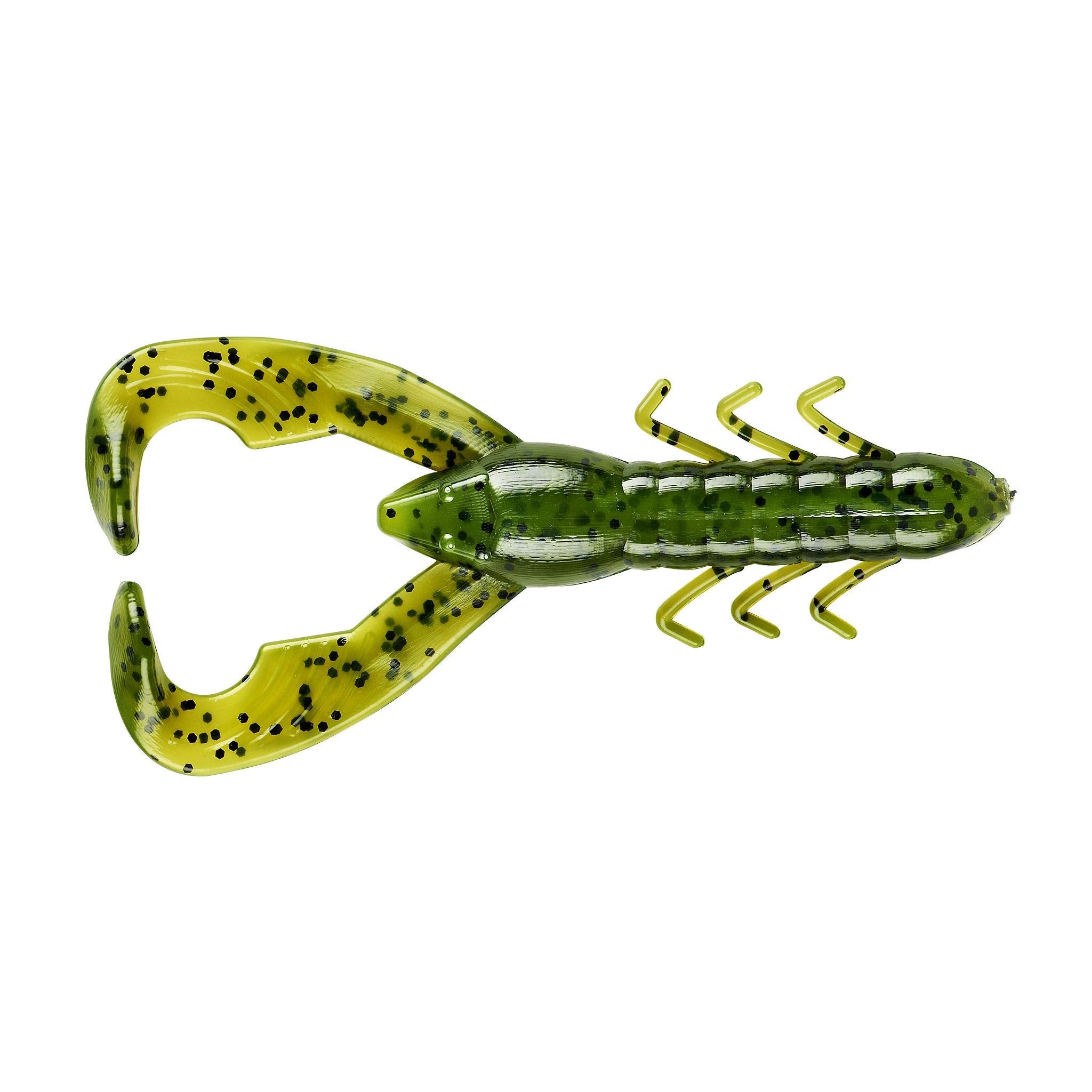 Yum Lures Christie Craw Watermelon Seed 3-1/2in top view, ideal for flipping and pitching.