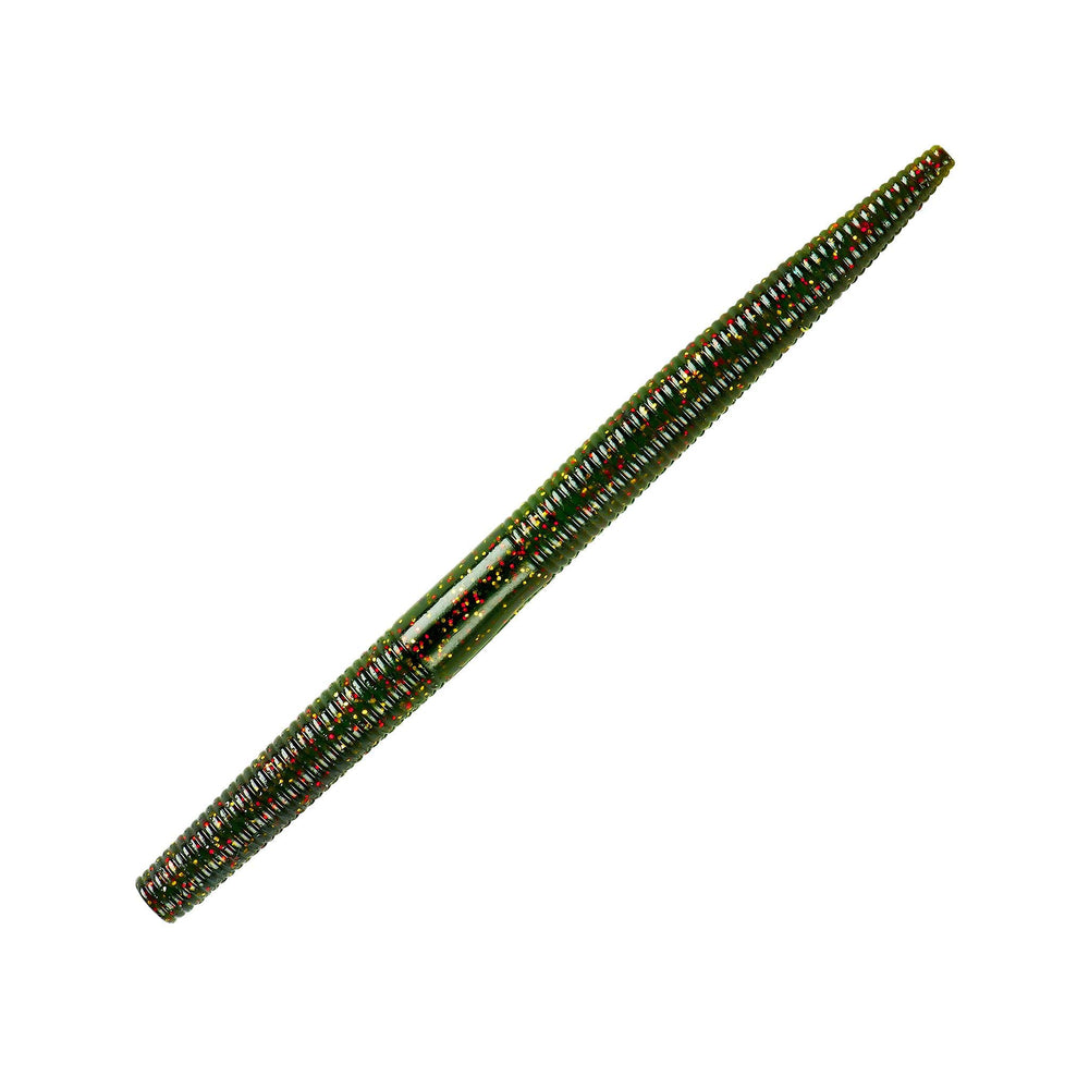 Yum Lures Dinger 5'' California Craw Gold Flake front view shows versatile lure in action