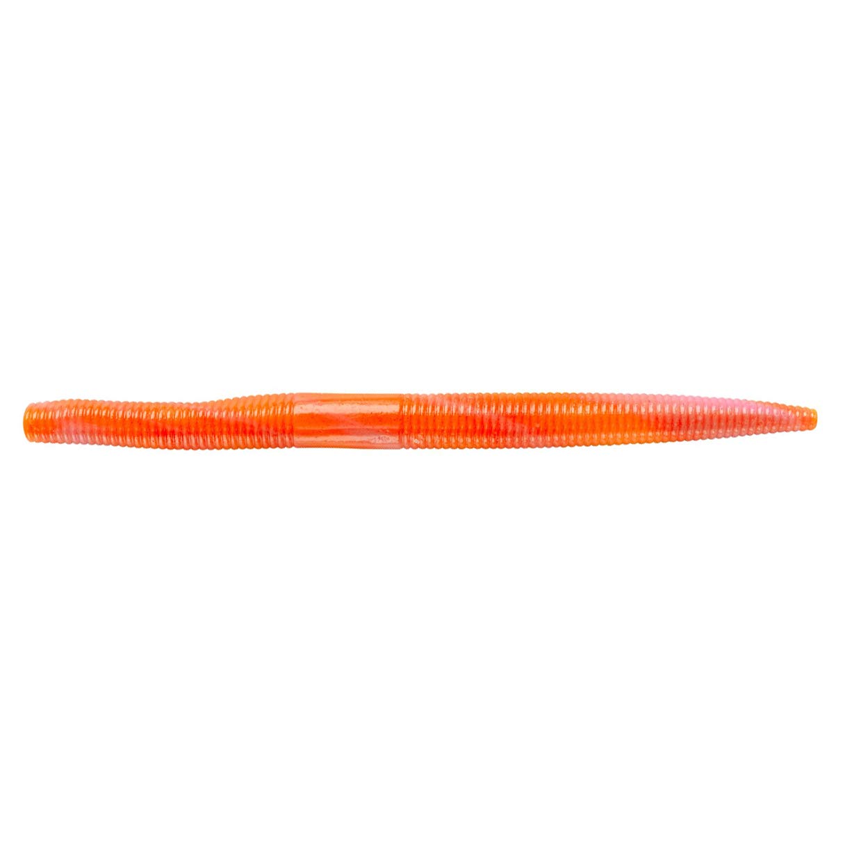 Yum Lures Dinger Bubble Gum wacky rig detail emphasizes hook slot for better hookups