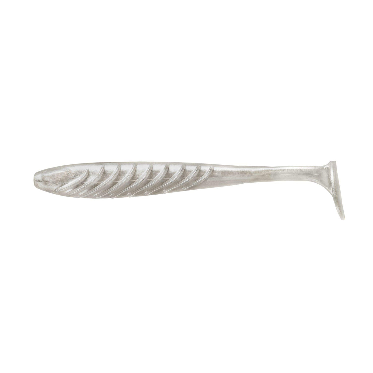 Yum Lures Pulse PRL White side view shows lifelike action for versatile rigging.
