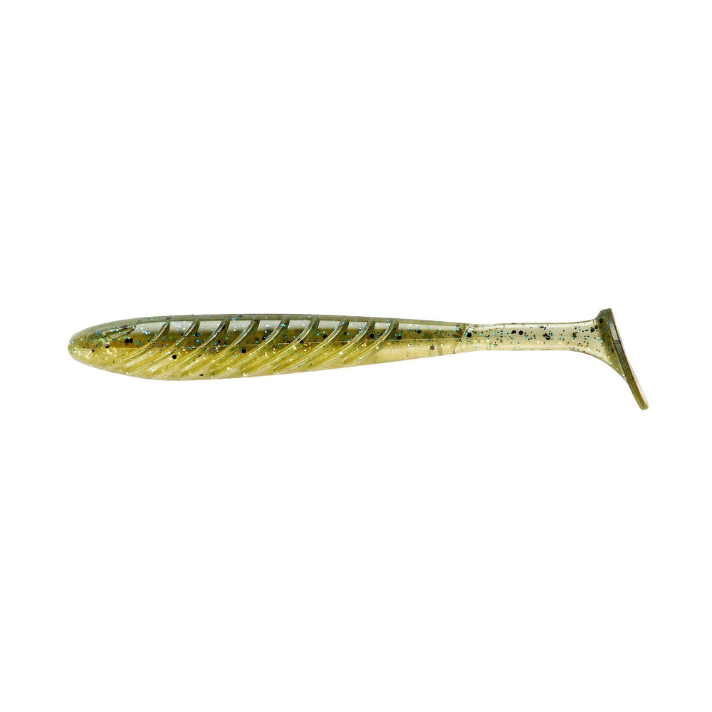 Yum Lures Pulse Summer Gill tail-action shows strong vibration for bass fishing.