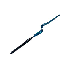 Yum Lures Ribbontail Worm curly-tail swimbait in junebug for bass, extended swimming action.