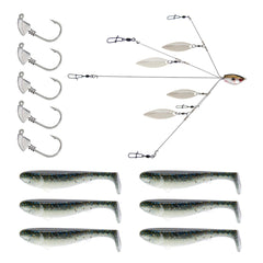 YUM Scottsboro Swimbait 3'' Baby Bluegill kit front view with lifelike action