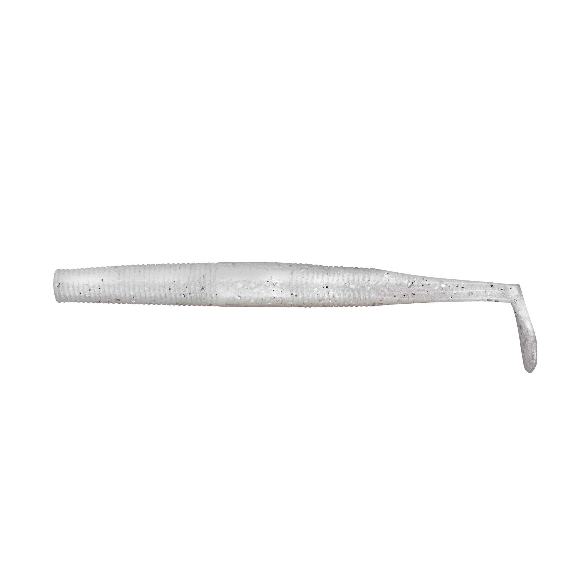 Yum Lures Swim'N Dinger 4inch Pearl bait with lifelike paddle-tail action for bass.