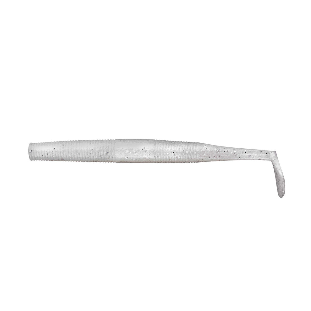 Yum Lures Swim'N Dinger 4inch Pearl bait with lifelike paddle-tail action for bass.