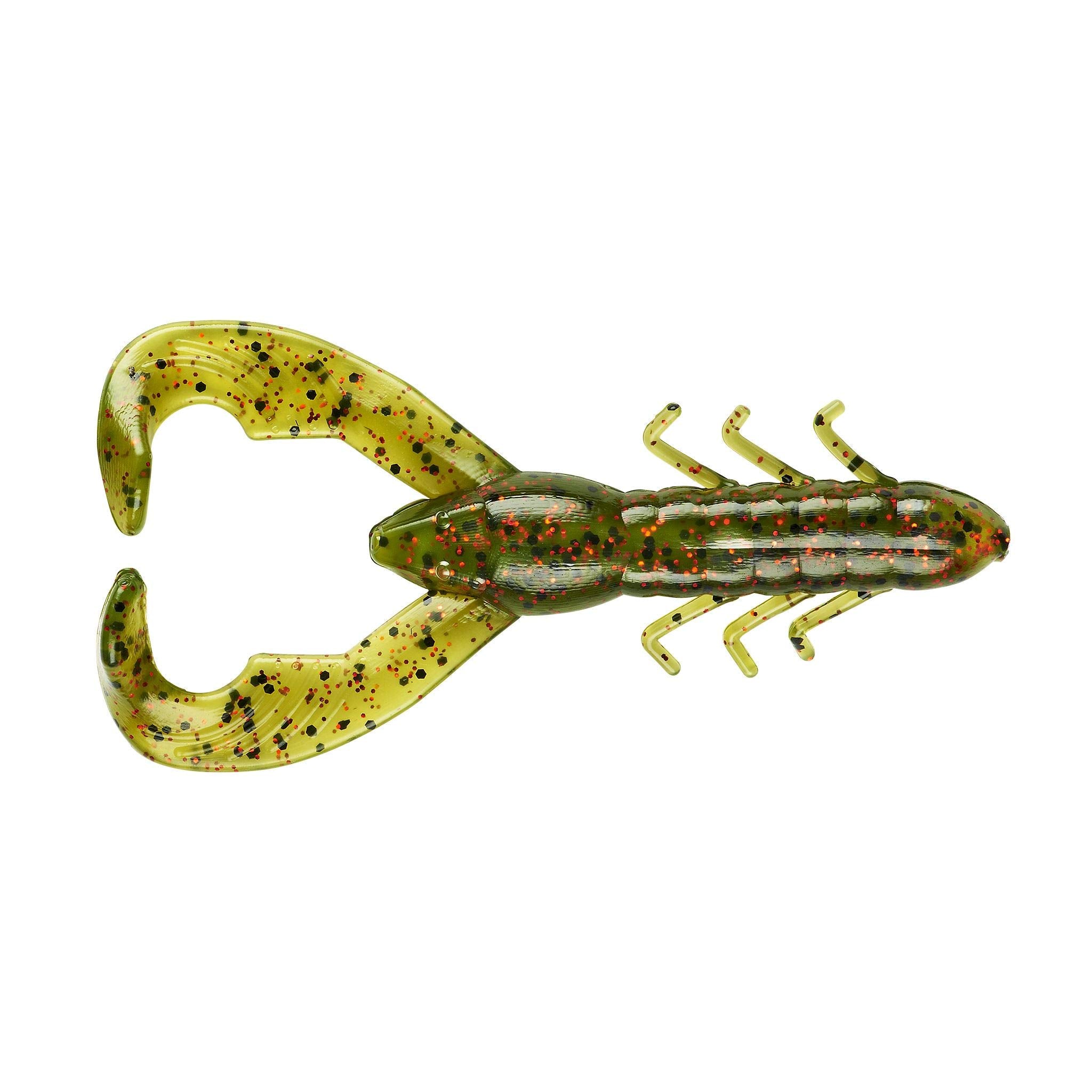 Yum Lures Christie Craw Soft Bait Watermelon Red Flake, front view showcases action-ready profile