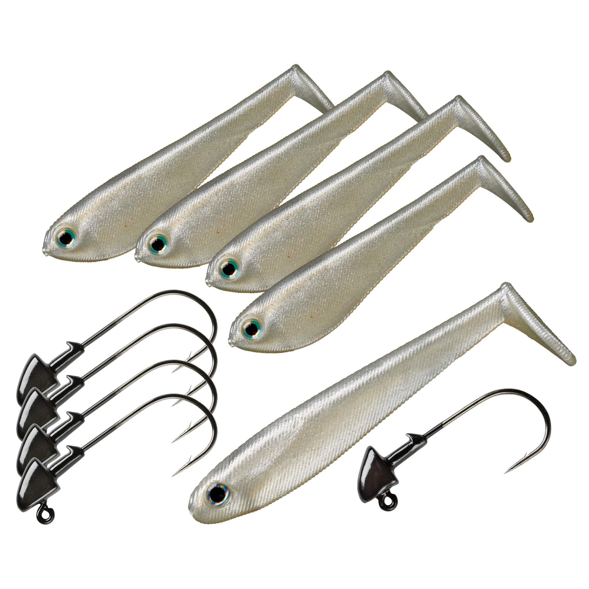 Yum Lures Yumbrella castable multi-lure rig for bass fishing, simulating a realistic school of baitfish.