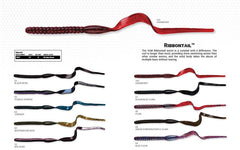 YUM Ribbontail Worm swimbait demonstrates wider tail action and water movement.