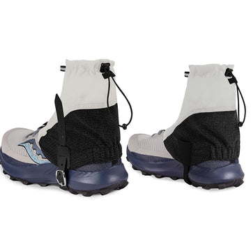 Yundxi low ankle gaiters in action protect from debris and mud.
