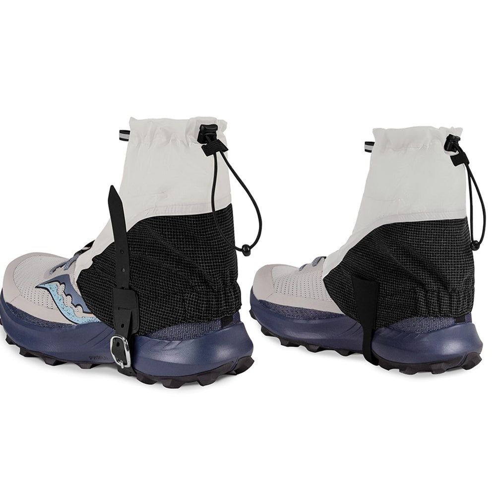 Yundxi low ankle gaiters in action protect from debris and mud.