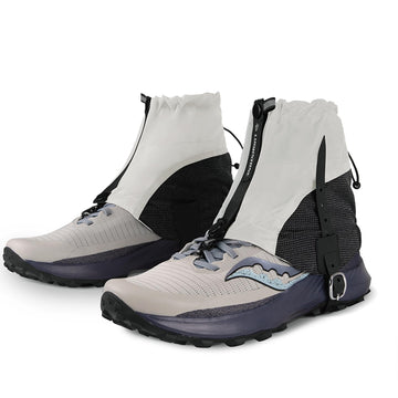 Yundxi waterproof ankle gaiters close-up showing silicone coating for water resistance.