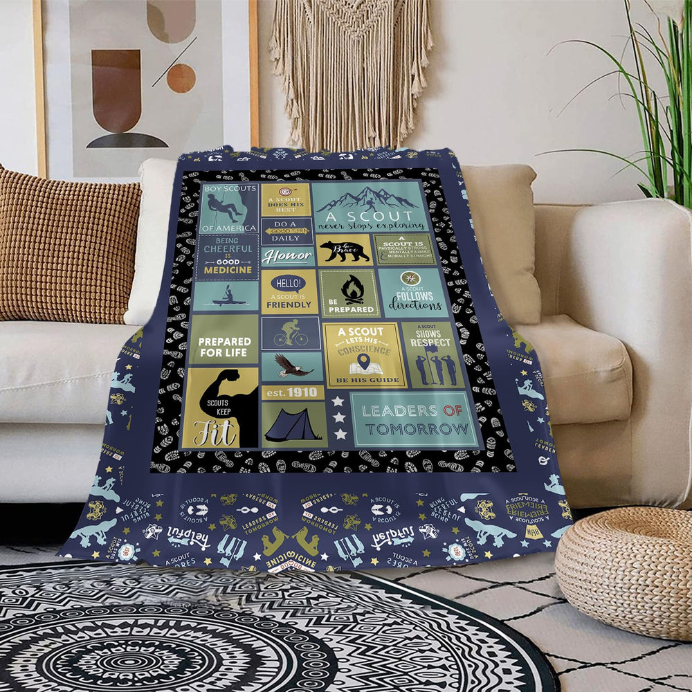 YunTu Scouts fleece blanket gift idea for scouts and outdoor lovers.