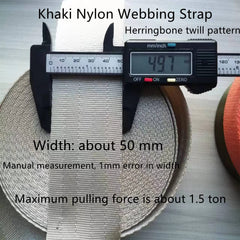 YunYunStrap 38mm khaki webbing 20-yard length for versatile projects.