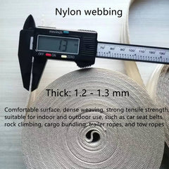 YunYunStrap 50mm khaki webbing 20-yard length for secure cargo.