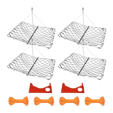Yuqutum crabtrap folded metal frame for compact storage after a day on the water.